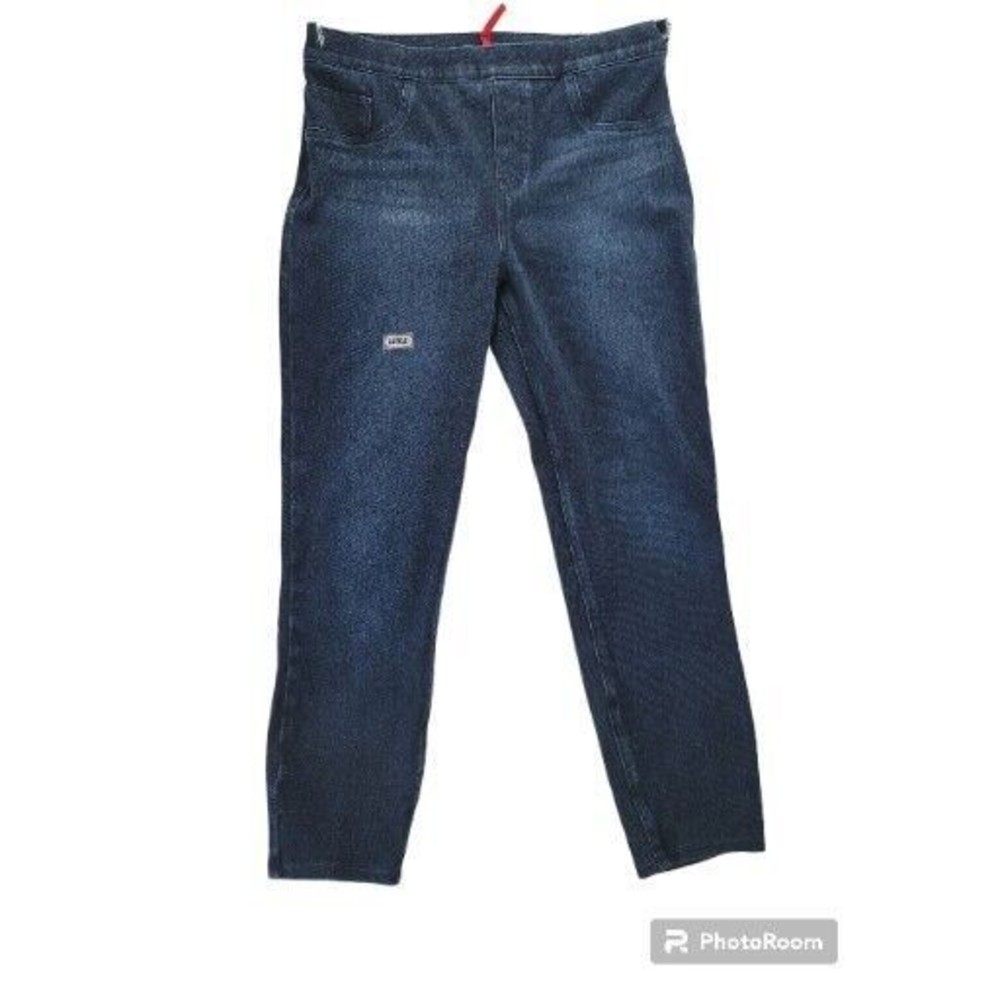 Spanx Leggings Control Jeanish Cropped Women Size Medium Blue Style #20114R